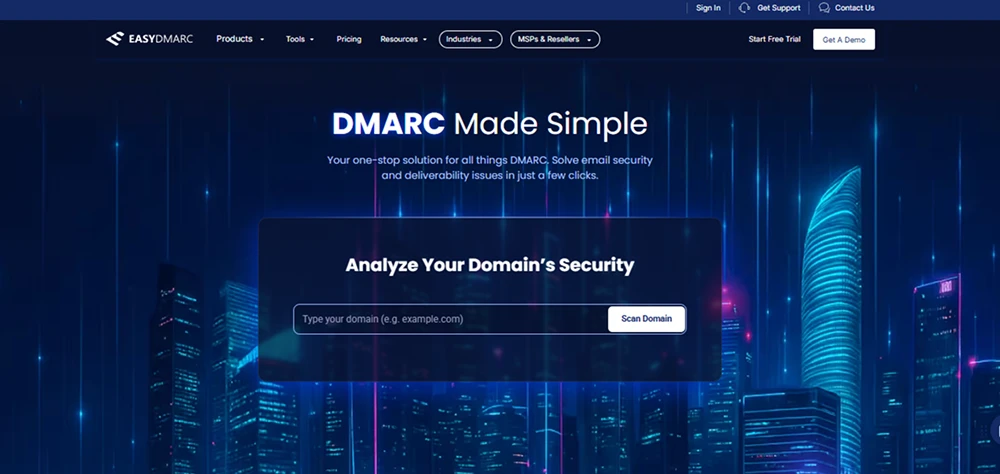 EasyDMARC review 2025 hero — product timeline and strategy highlights