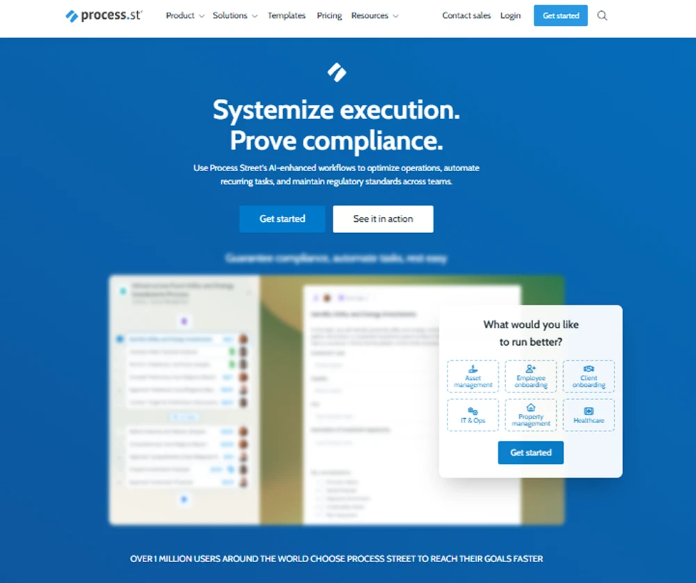 Process Street review 2025 hero — product timeline and strategy highlights