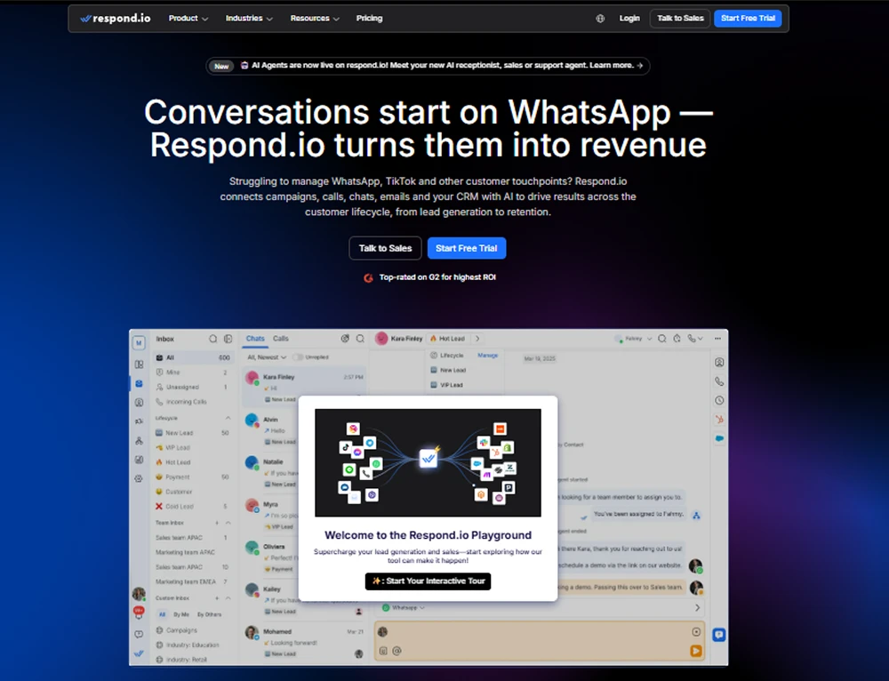 respond.io review 2025 hero — product timeline and strategy highlights