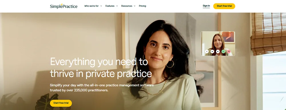 SimplePractice(Therapy/Health) review 2025 hero — product timeline and strategy highlights