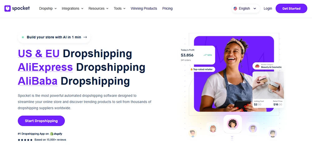 Spocket review 2025 hero — product timeline and strategy highlights