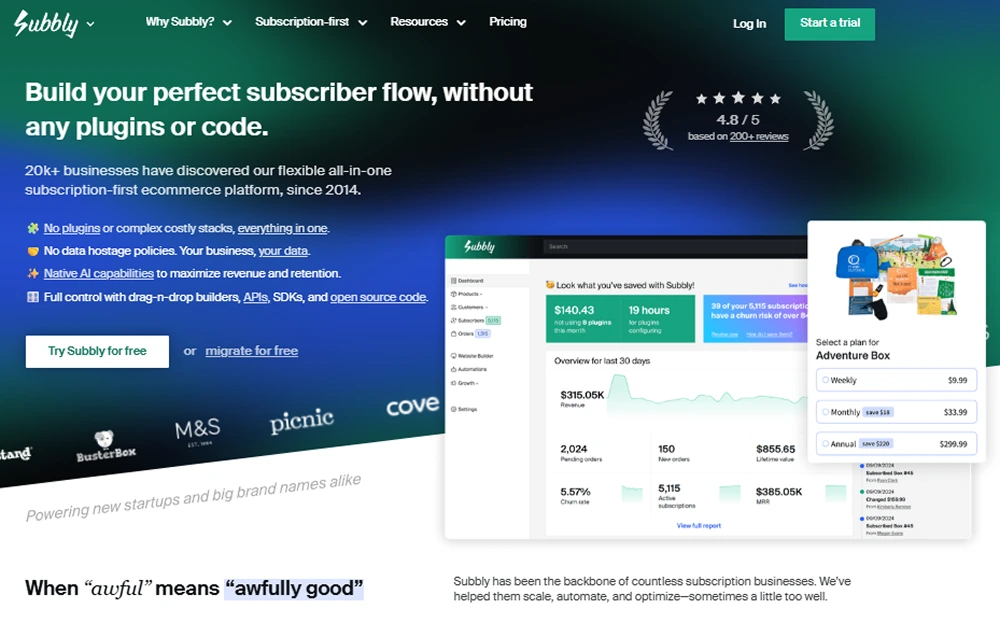 Subbly review 2025 hero — product timeline and strategy highlights