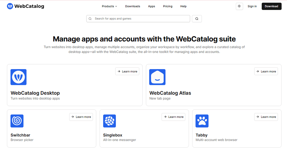 WebCatalog review 2025 hero — product timeline and strategy highlights