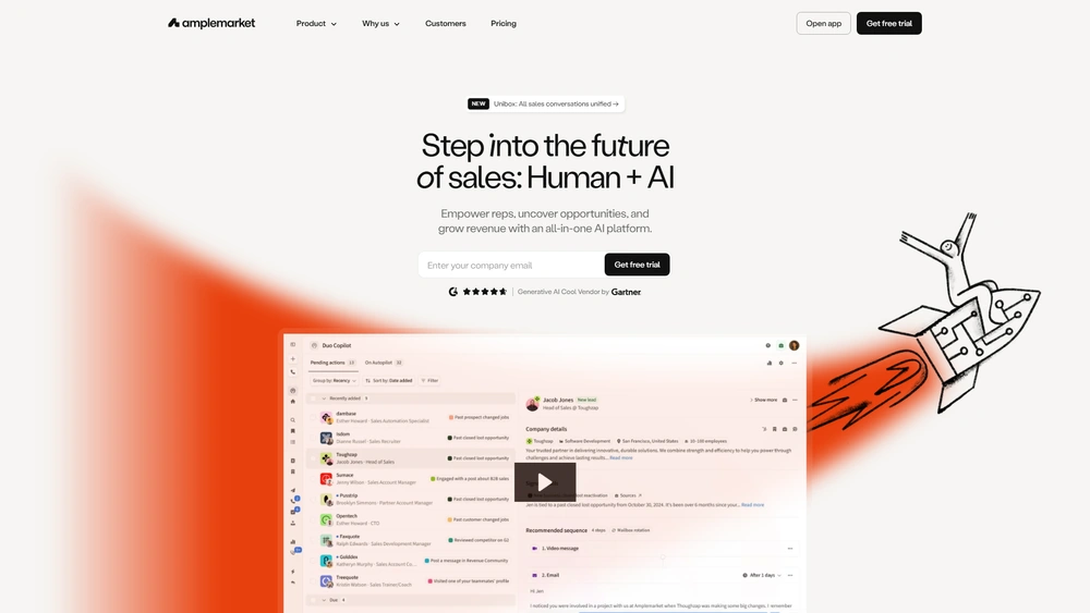 Amplemarket review 2025 hero — product timeline and strategy highlights