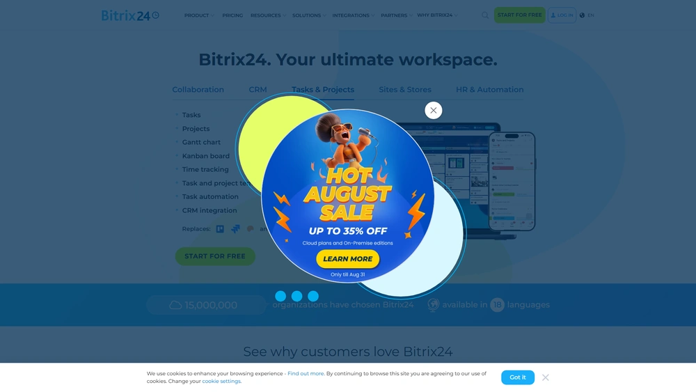Bitrix24 review 2025 hero — product timeline and strategy highlights
