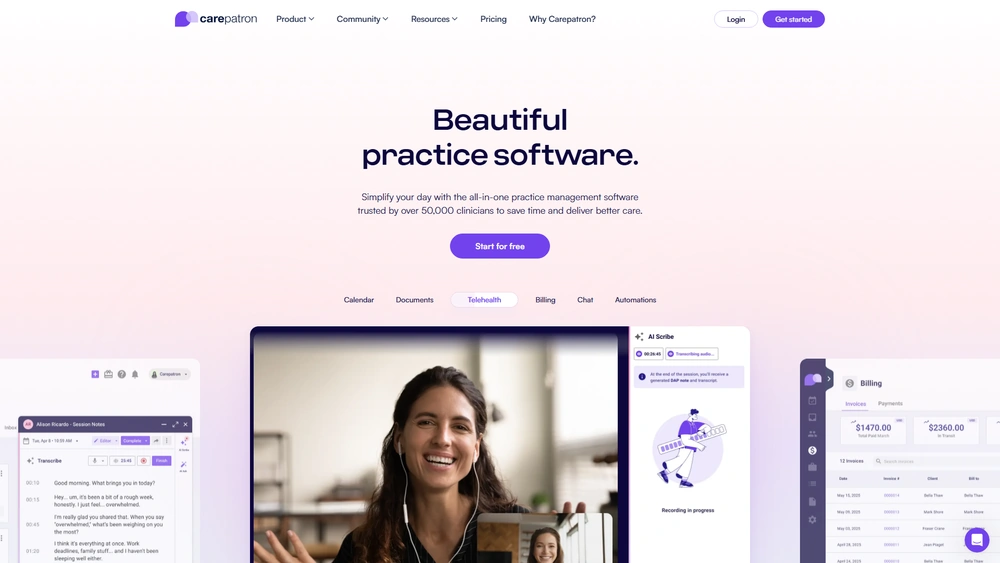 Carepatron review 2025 hero — product timeline and strategy highlights