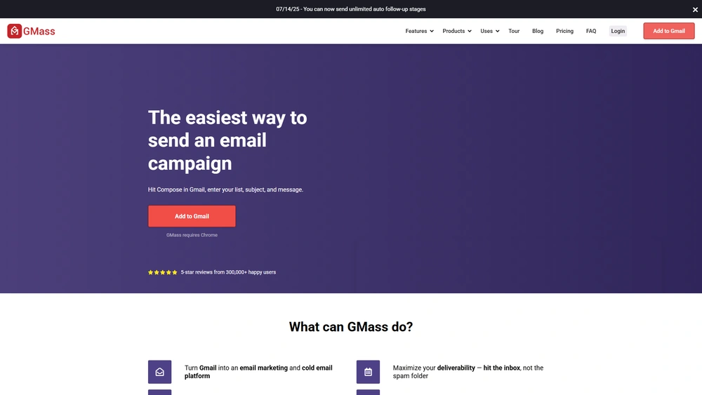 GMass review 2025 hero — product timeline and strategy highlights
