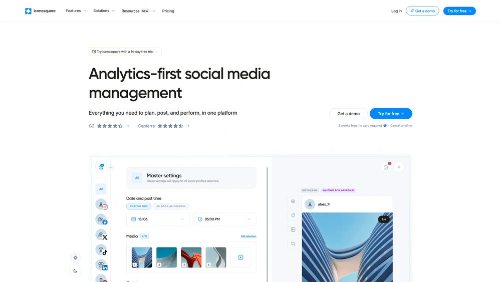 Iconosquare review 2025 hero — product timeline and strategy highlights