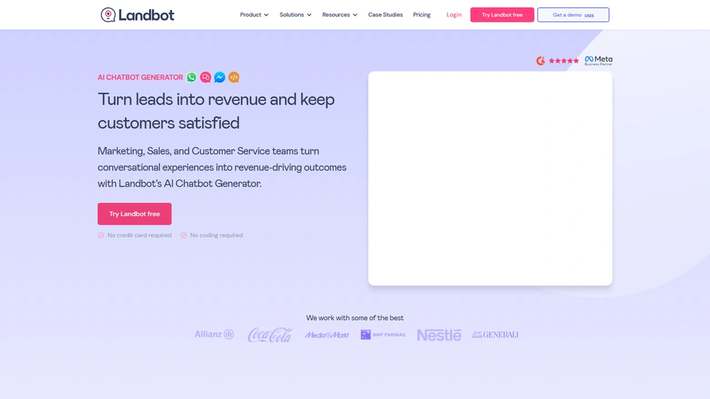 Landbot review 2025 hero — product timeline and strategy highlights