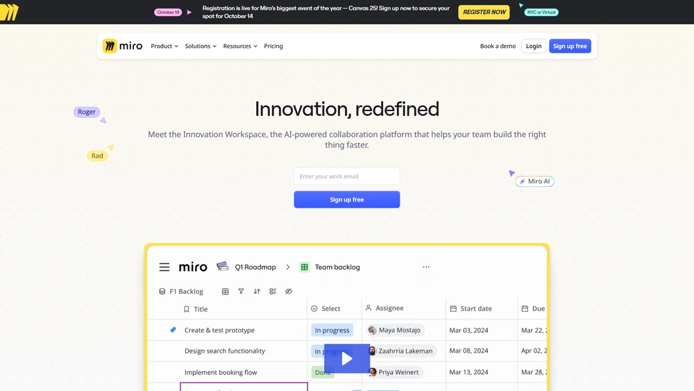Miro review 2025 hero — product timeline and strategy highlights