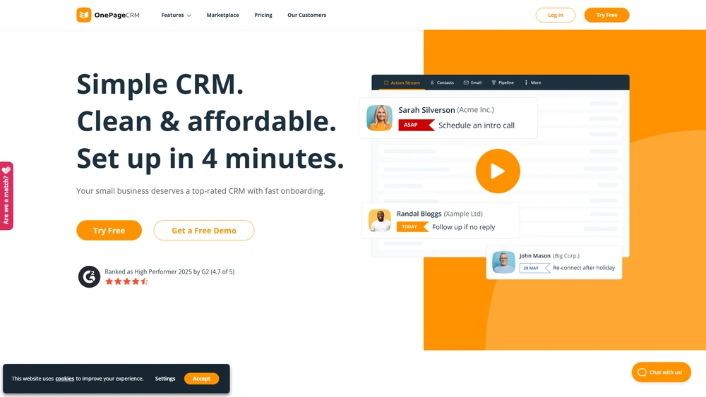 OnePageCRM Review 2025 — Journey & Strategy OnePageCRM review 2025 hero — product timeline and strategy highlights