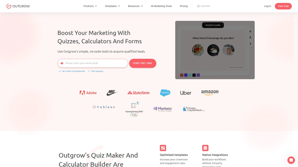 Outgrow review 2025 hero — product timeline and strategy highlights