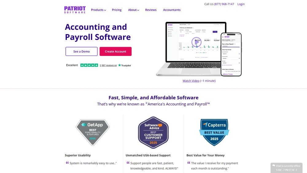Patriot Accounting review 2025 hero — product timeline and strategy highlights