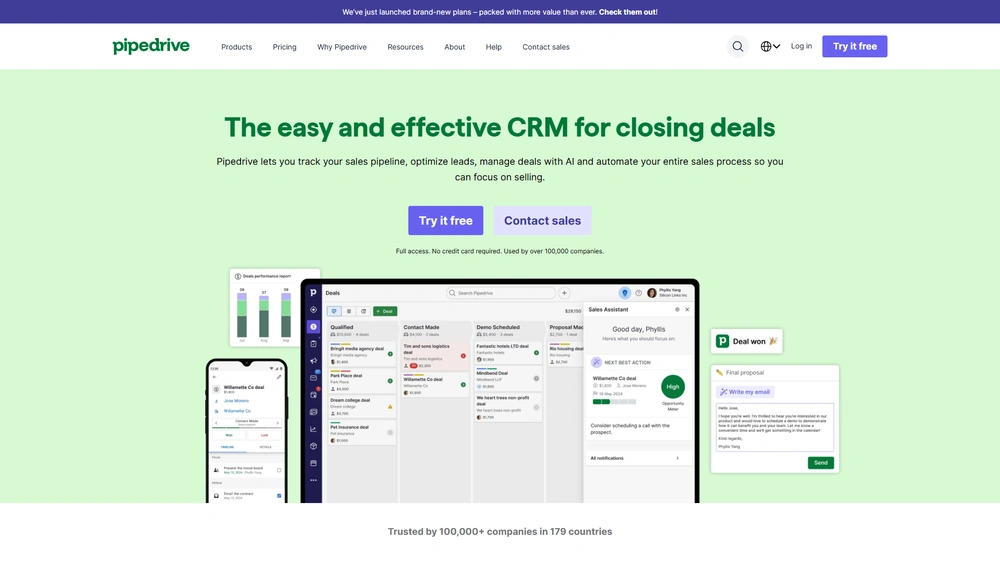 Pipedrive review 2025 hero — product timeline and strategy highlights