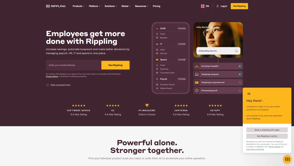 Rippling review 2025 hero — product timeline and strategy highlights