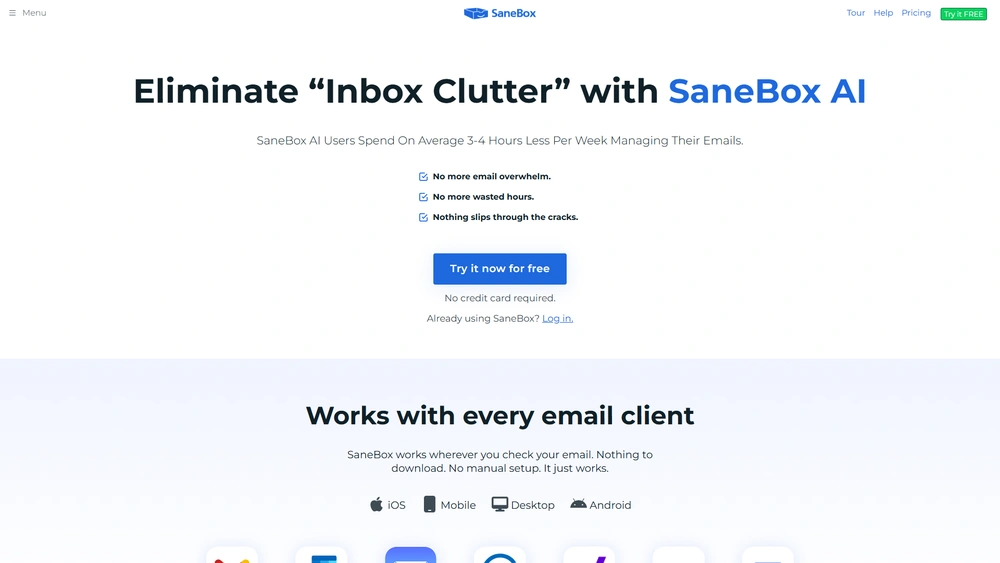 SaneBox review 2025 hero — product timeline and strategy highlights