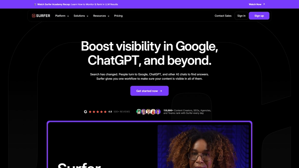 Surfer review 2025 hero — product timeline and strategy highlights