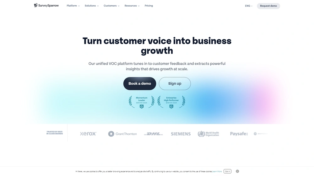 SurveySparrow review 2025 hero — product timeline and strategy highlights